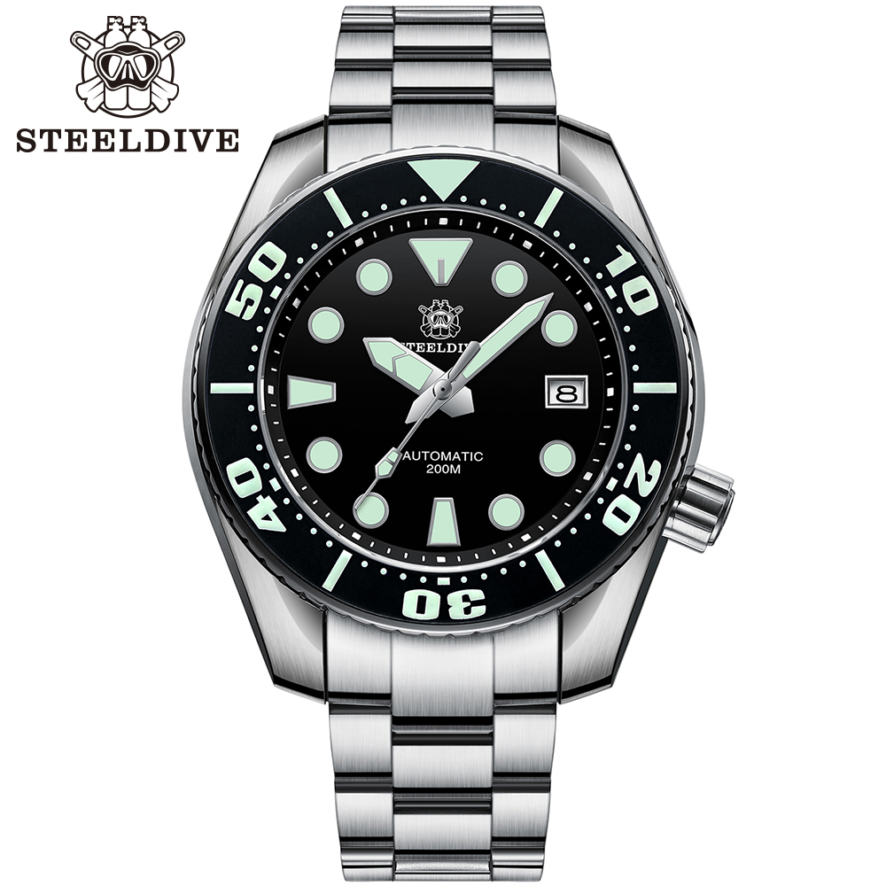 STEELDIVE 공식 SD1971 44.9MM 스포츠 다이브 시계 NH35 자동 사파이어 AR 코팅 200m 방수 남성용 시계 가격비교
